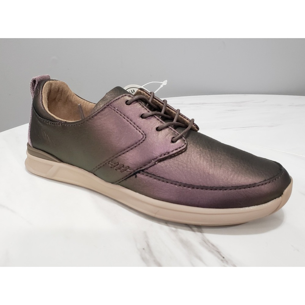NEW NO BOX 5 Reef Rover Low LE Sneakers Burgundy Leather Casual Lace-Up Loafers